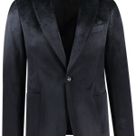 Blazer in velluto liscio nero