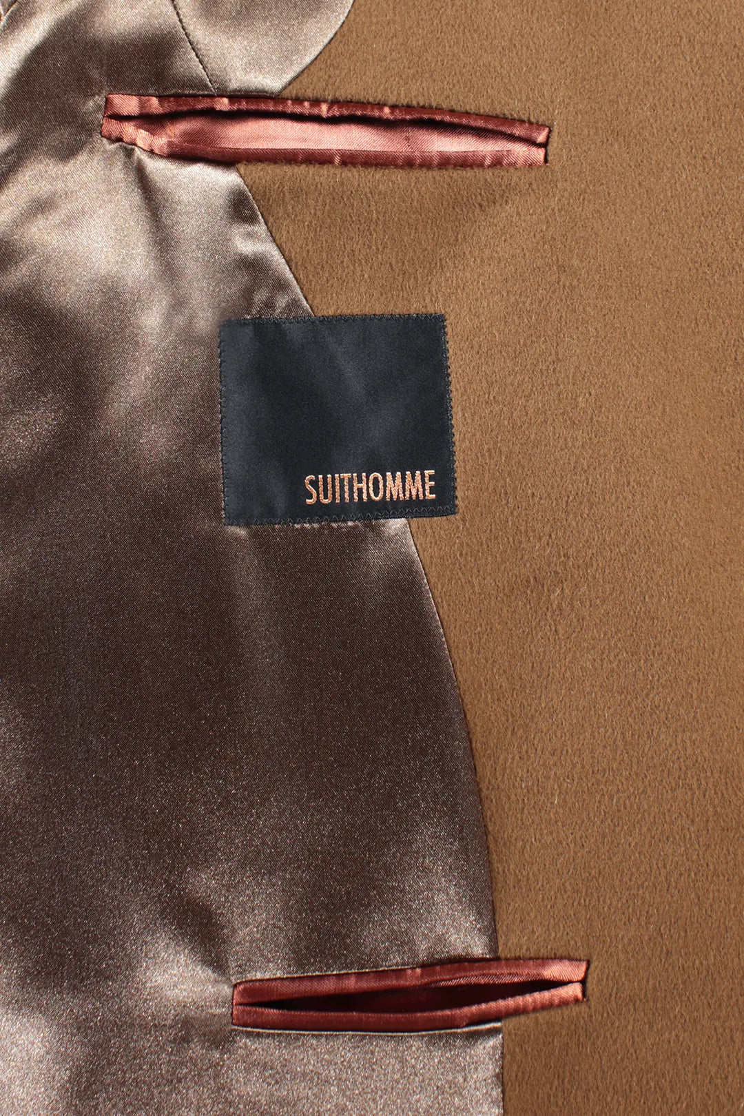 Cappotto classico in pura lana cammello brand