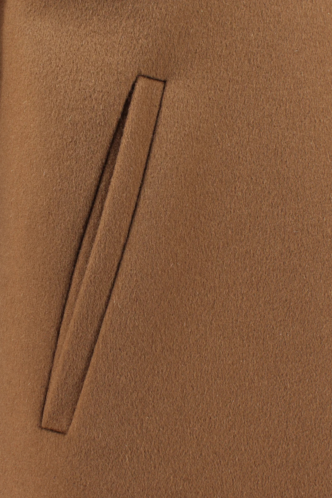 Cappotto classico in pura lana cammello tasca