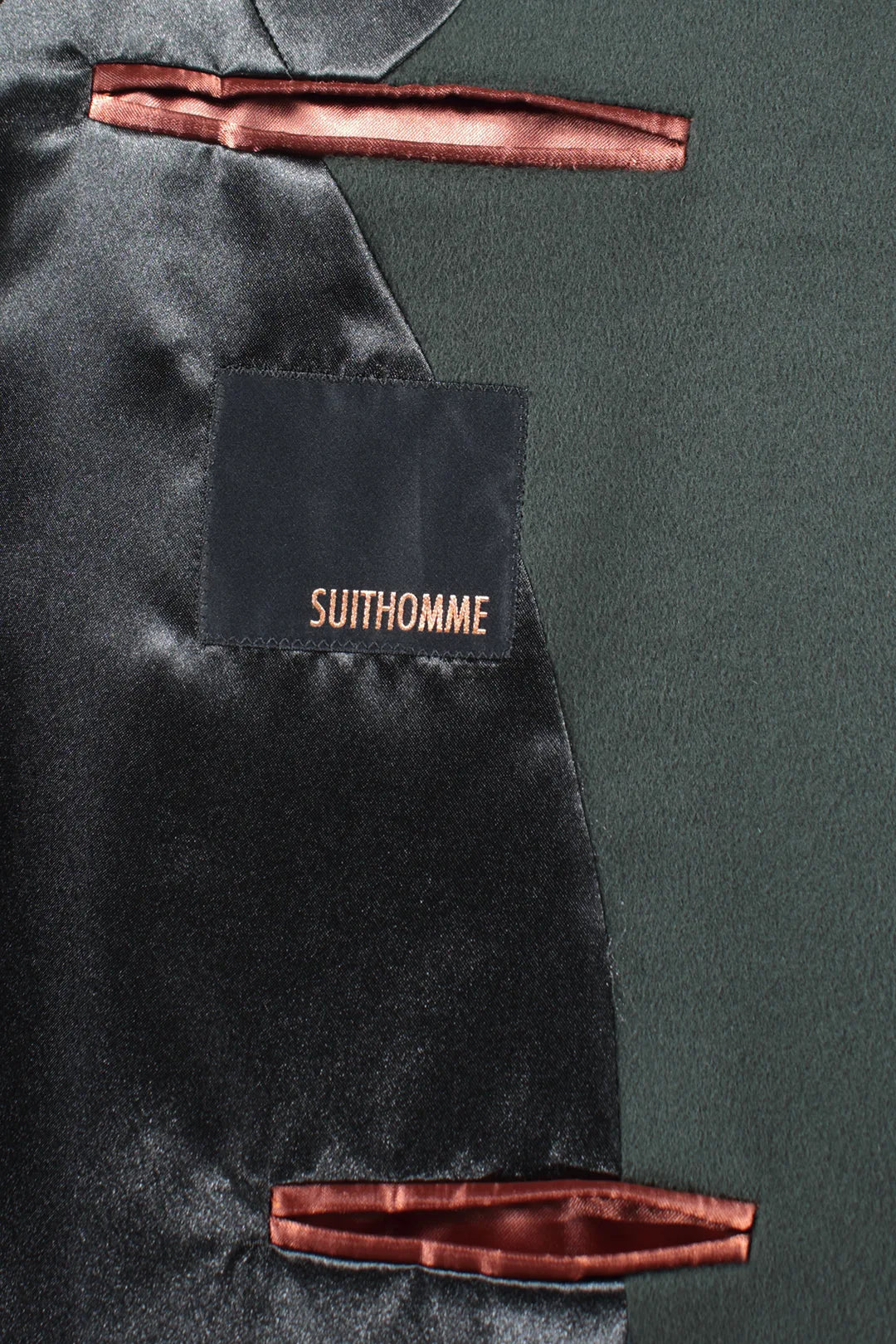 Cappotto classico in pura lana verde brand