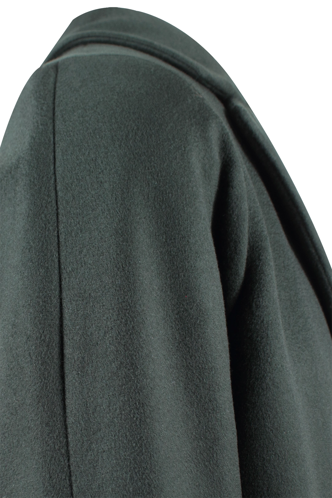 Cappotto classico in pura lana verde manica