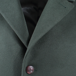 Cappotto classico in pura lana verde rever