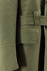 Load image into Gallery viewer, Cappotto con cintura in cotone verde militare tasca