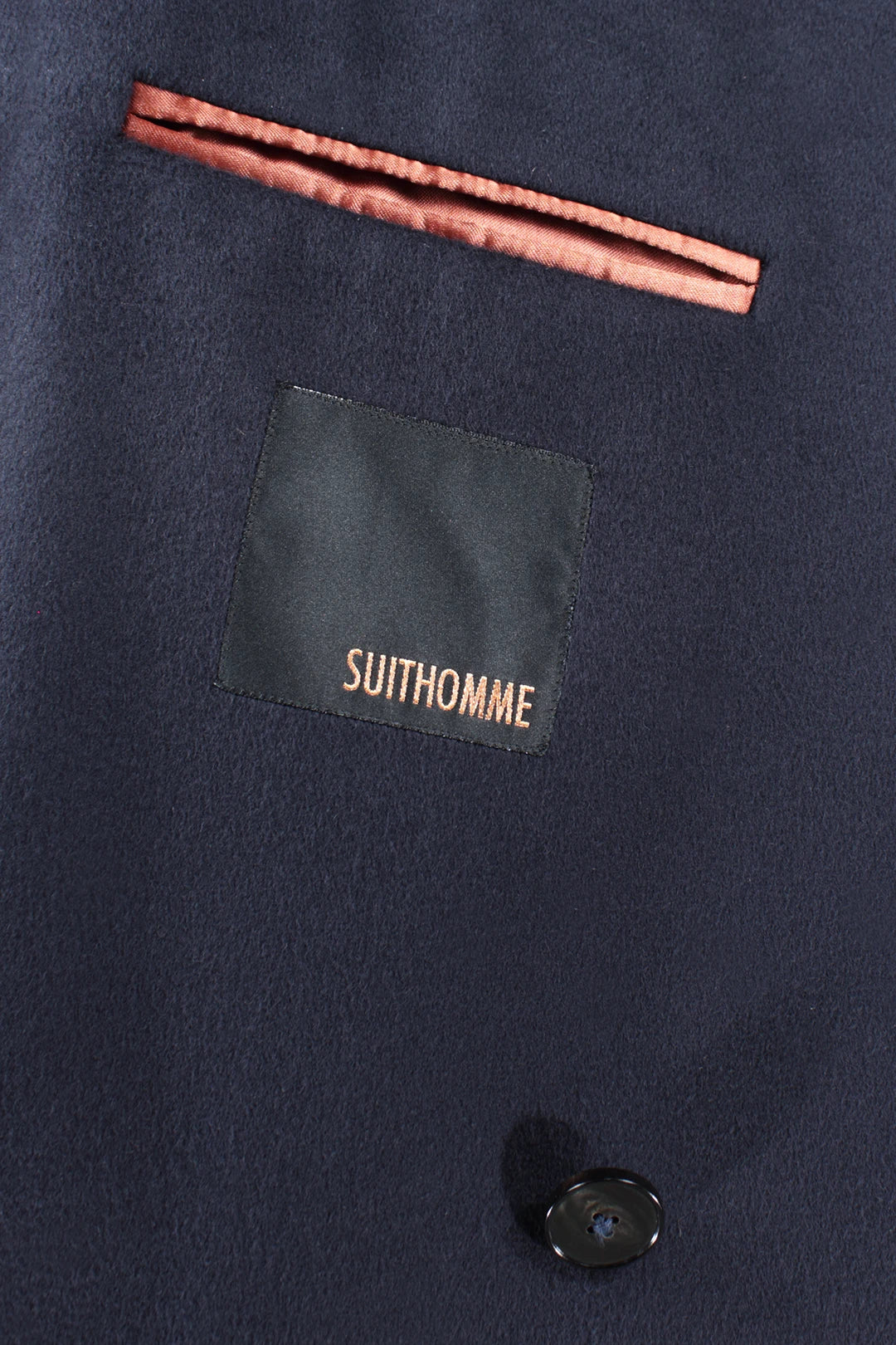 Cappotto doppiopetto in lana blu brand