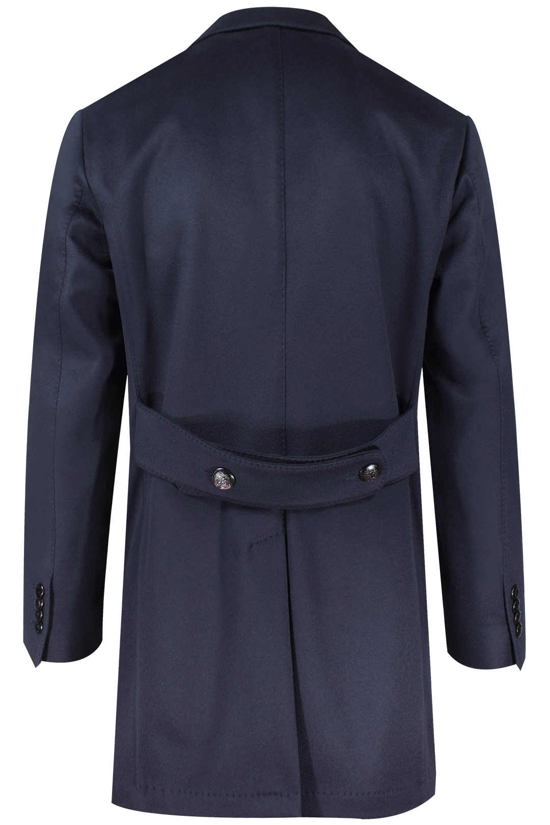 Cappotto doppiopetto in lana blu retro