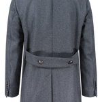 Cappotto doppiopetto in lana grigio antracite retro