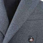 Cappotto doppiopetto in lana grigio antracite rever