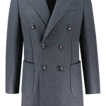 Cappotto doppiopetto in lana grigio antracite
