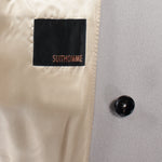 Cappotto doppiopetto in lana grigio perla brand