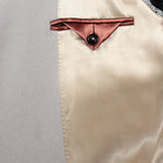 Cappotto doppiopetto in lana grigio perla taschino