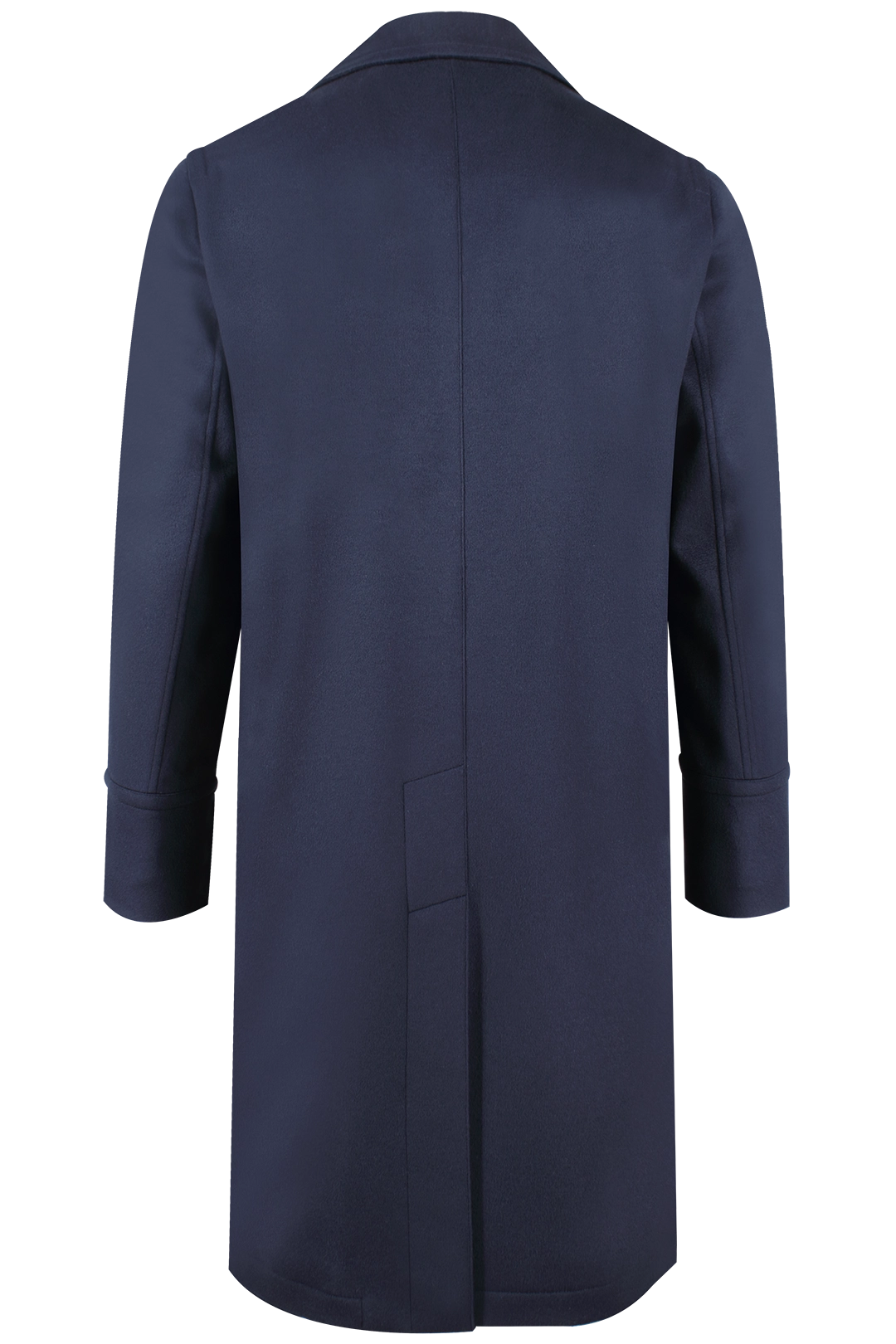 Cappotto doppiopetto in pura lana blu retro