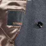 Cappotto doppiopetto in pura lana grigio brand