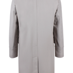 Cappotto doppiopetto in pura lana grigio perla retro