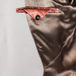 Cappotto doppiopetto in pura lana grigio perla taschino