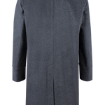 Cappotto doppiopetto in pura lana grigio retro