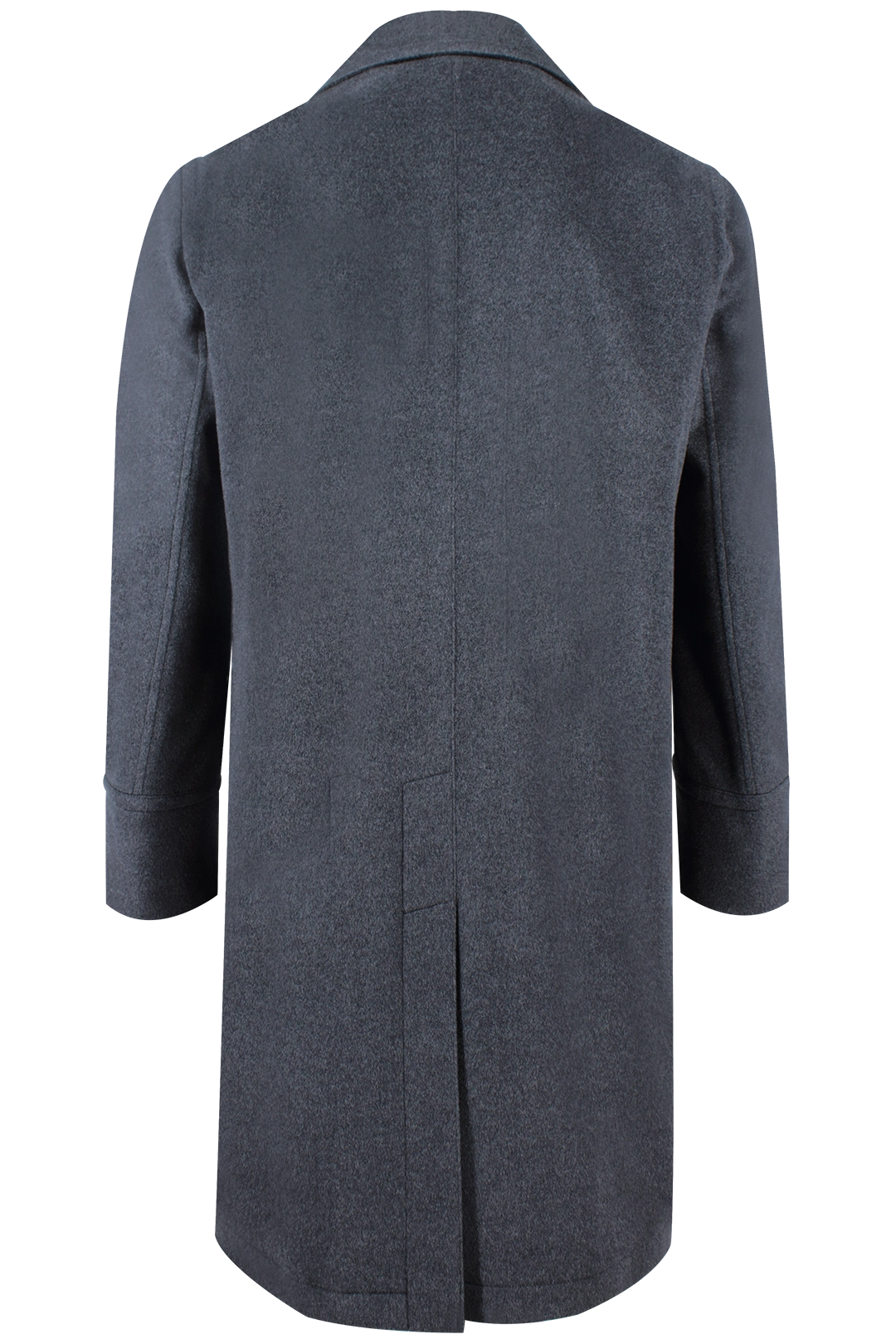 Cappotto doppiopetto in pura lana grigio retro