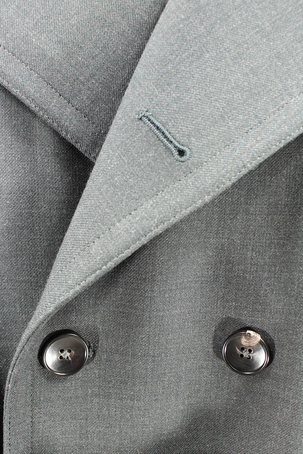 Cappotto con cintura in lana grigio antracite bottoni