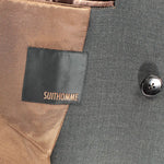 Cappotto doppiopetto con cintura in lana grigia brand