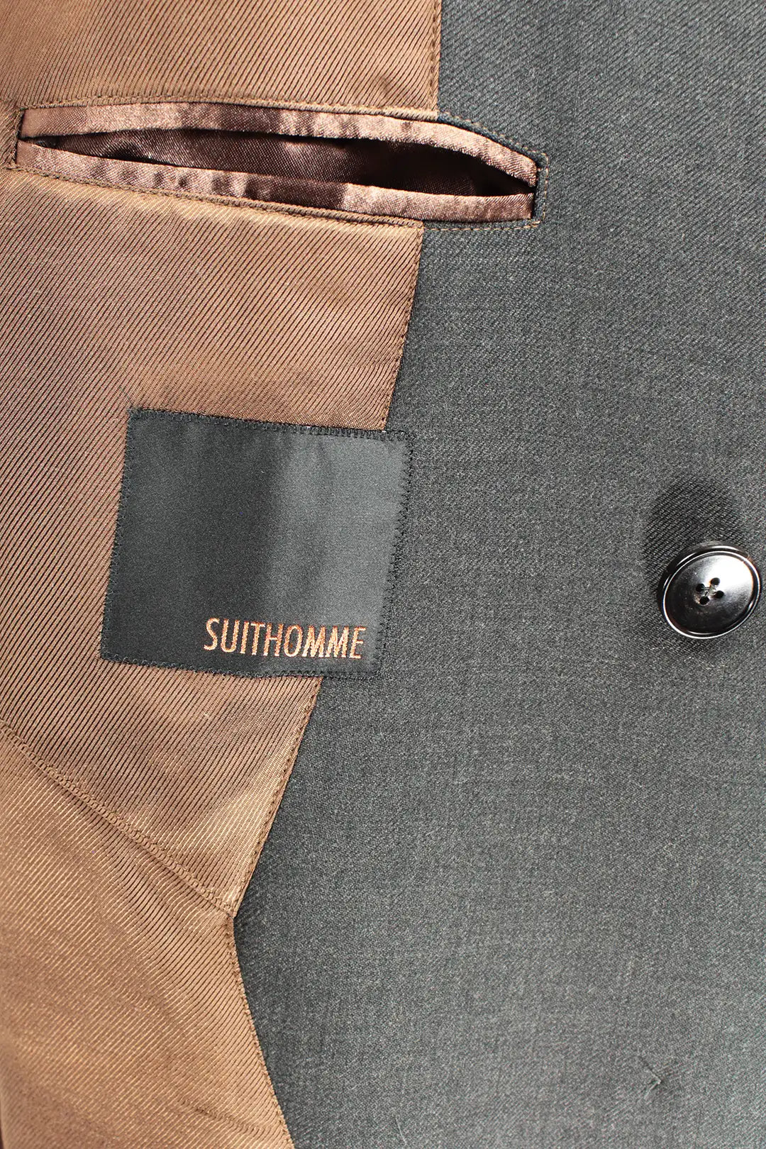 Cappotto doppiopetto con cintura in lana grigia brand