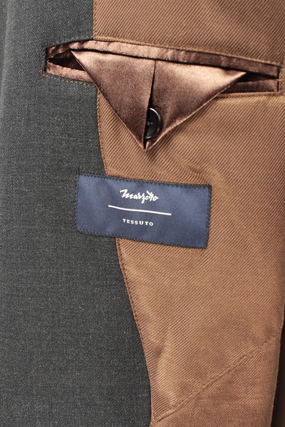 Cappotto con cintura in lana grigio antracite tessuto
