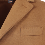 Cappotto in lana cammello rever