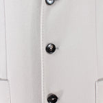 Cappotto in lana grigio perla bottoni