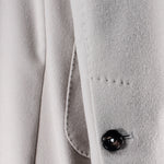 Cappotto in lana grigio perla manica