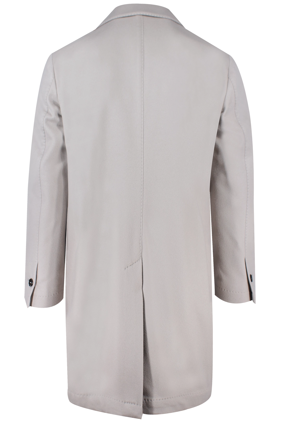 Cappotto in lana grigio perla retro