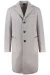 Cappotto in lana grigio perla