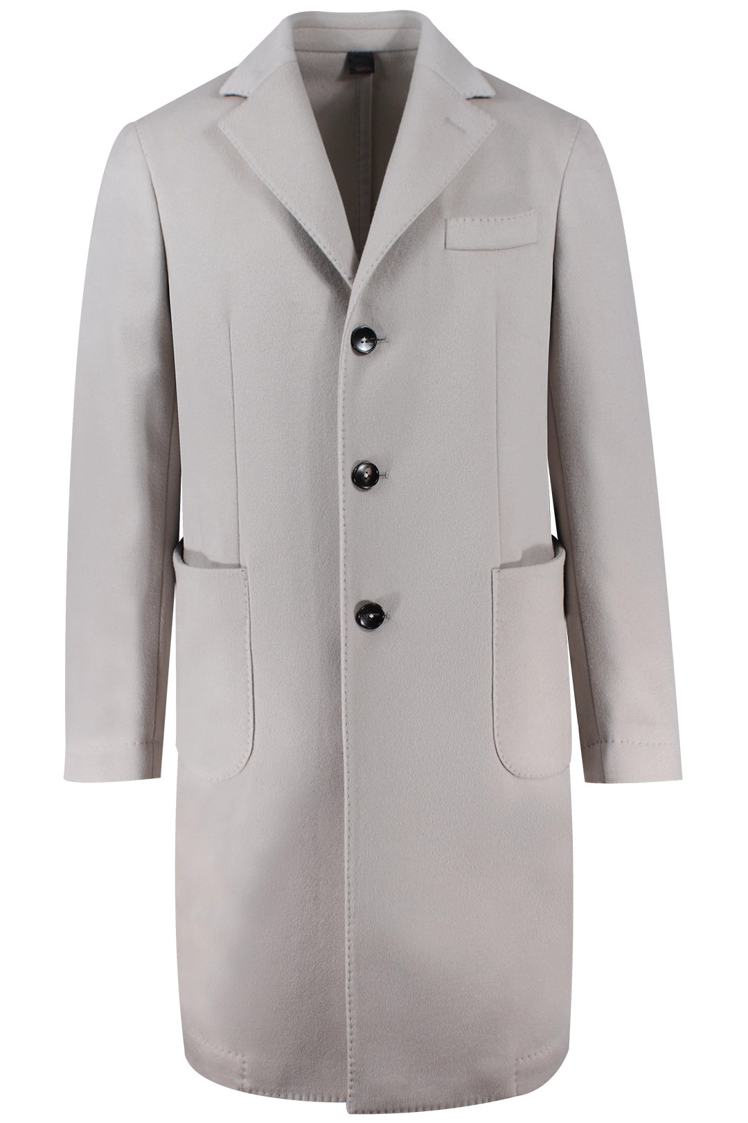 Cappotto in lana grigio perla