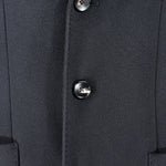 Cappotto in lana nera bottoni