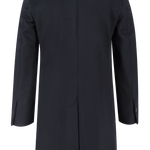 Cappotto in lana nera retro