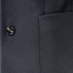 Cappotto in lana nera tasca