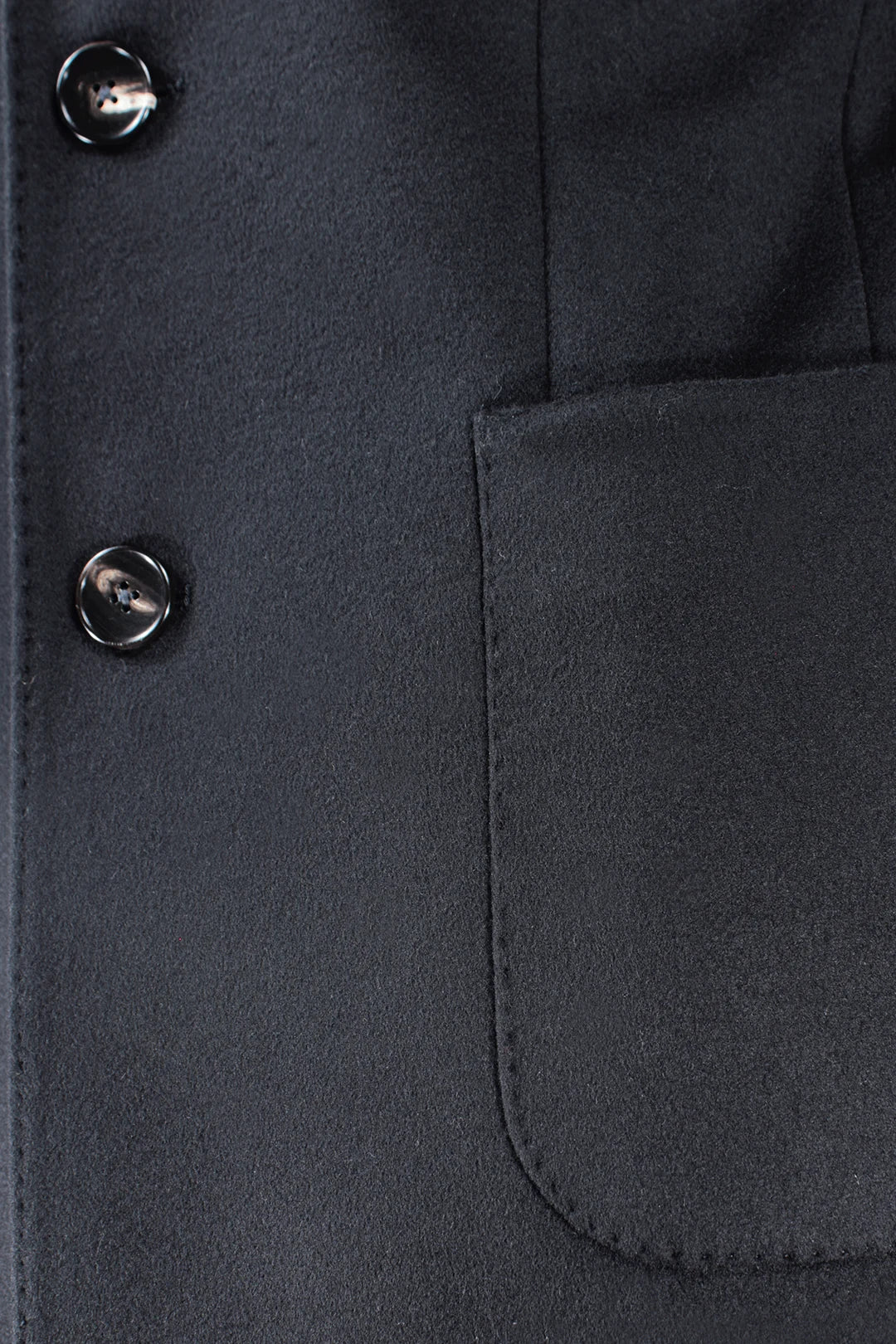 Cappotto in lana nera tasca