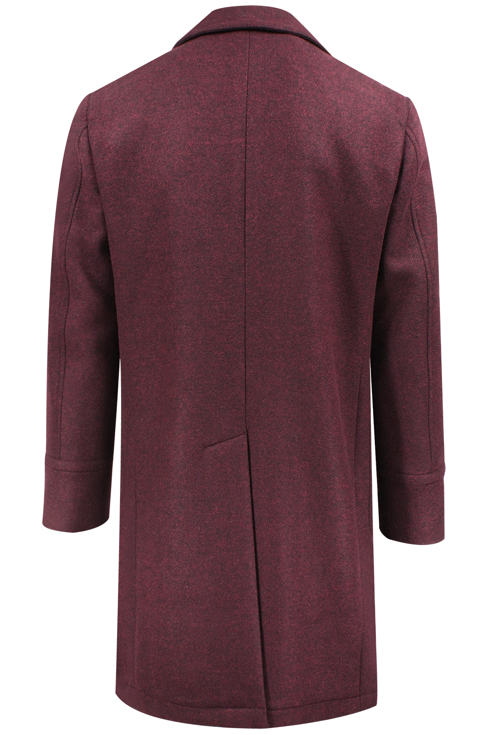 Cappotto in lana e cachemire bordeaux retro