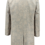 Cappotto doppiopetto in lana e cotone bianco retro