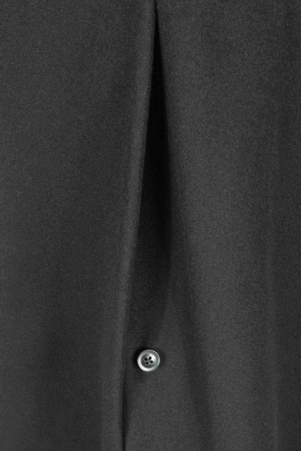 Cappotto lungo in lana nera spacco
