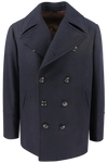 Cappotto peacoat in lana blu navy