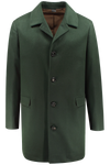 Cappotto trench in lana verde bottiglia