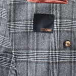 Giacca doppiopetto in lana Principe di Galles interno