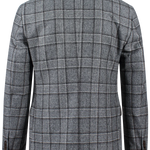 Giacca doppiopetto in lana Principe di Galles retro