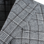 Giacca doppiopetto in lana Principe di Galles rever