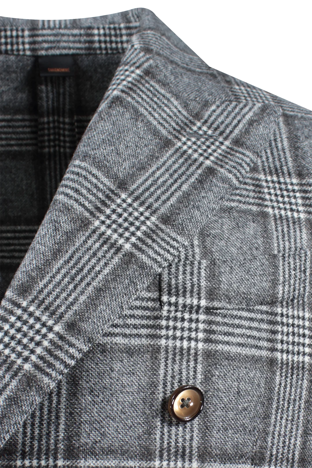 Giacca doppiopetto in lana Principe di Galles rever