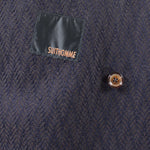 Giacca doppiopetto in lana chevron blu brand