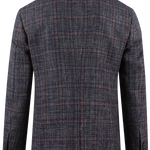 Giacca doppiopetto in lana e cotone a quadri retro
