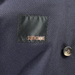 Giacca doppiopetto in tessuto piquet blu brand