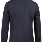 Giacca doppiopetto in tessuto piquet blu retro