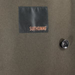 Giacca doppiopetto in lana e cashmere verde brand