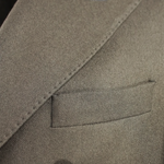 Giacca doppiopetto in lana e cashmere verde rever