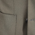 Giacca doppiopetto in lana e cashmere verde tasca